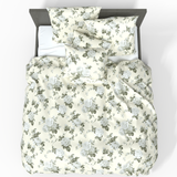 Roku darbs greznā Deluxe satīna kokvilnas gultas veļas komplekts | Paris