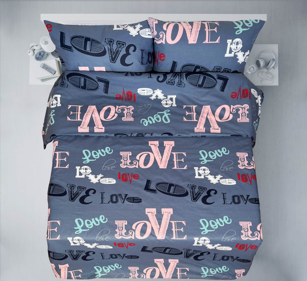Last units of handmade cotton bedding set | Love Letters