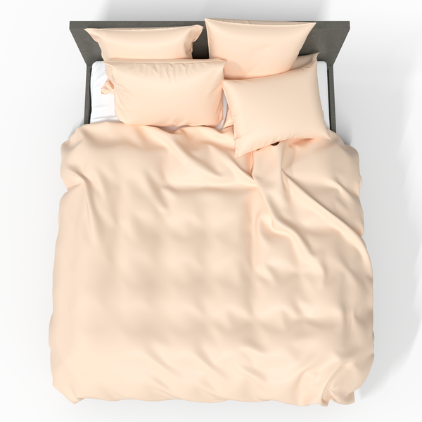 Handmade Luxurious Premium Satin Cotton Duvet Cover | Ecru