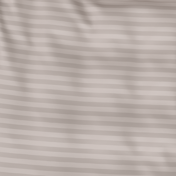 Prabangus Premium juostuoto satino 100% medvilnės audinys | Mushroom