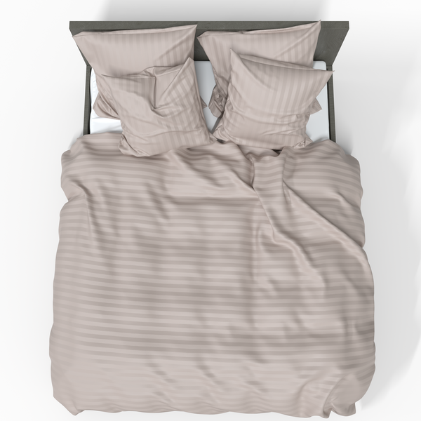 Ручной работы роскошный пододеяльник Premium из жаккардового сатина хлопка | Mushroom