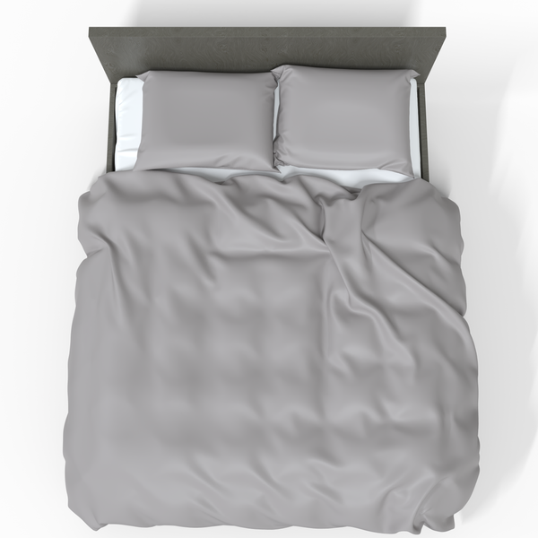 Handmade Luxury Premium Satin Cotton Bedding Set | Opal Gray