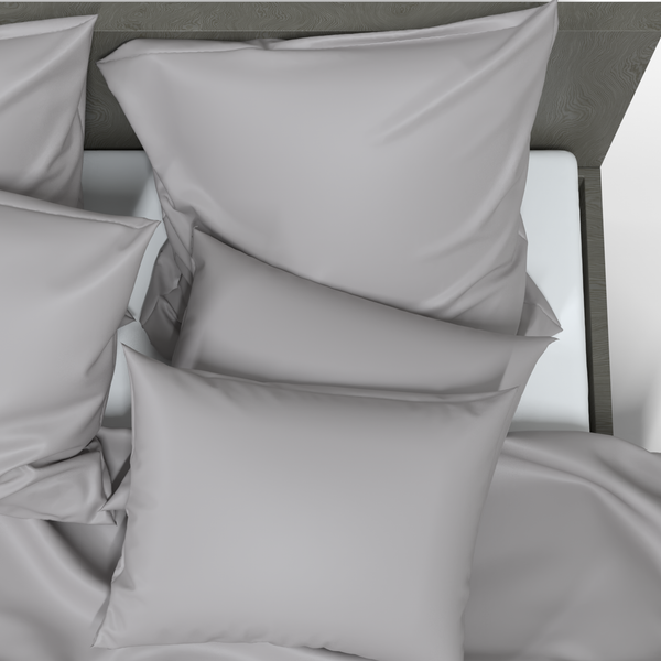 Handmade Luxury Premium Satin Cotton Pillowcase | Opal Gray