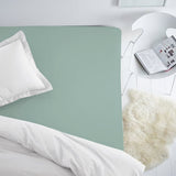 Roku darbs greznā Premium satīna kokvilnas palags ar gumiju | Blue Surf