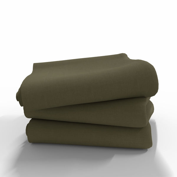 Roku darbs kokvilnas palags bez gumijas | Burnt Olive