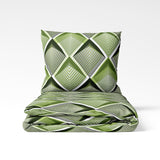 Ручной работы хлопковый комплект постельного белья | Emerald Pulse