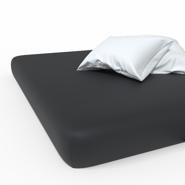 Roku darbs greznā Premium satīna kokvilnas palags ar gumiju | Black Beauty