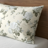 Roku darbs greznā Deluxe satīna kokvilnas gultas veļas komplekts | Paris