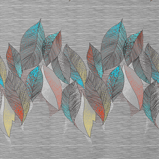 Rakstains kokvilnas audums | Jungle Lines