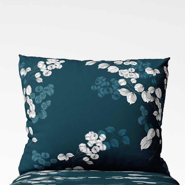 Handmade cotton pillowcase | Ocean Blossom