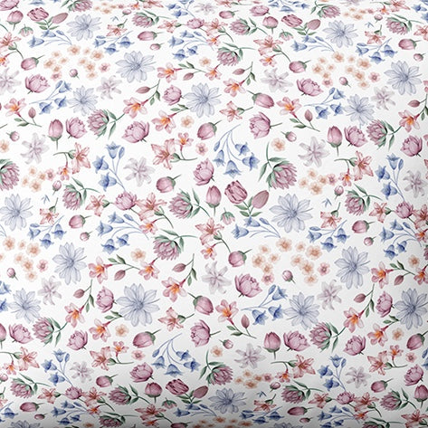 Rakstains kokvilnas audums | Blooming Day