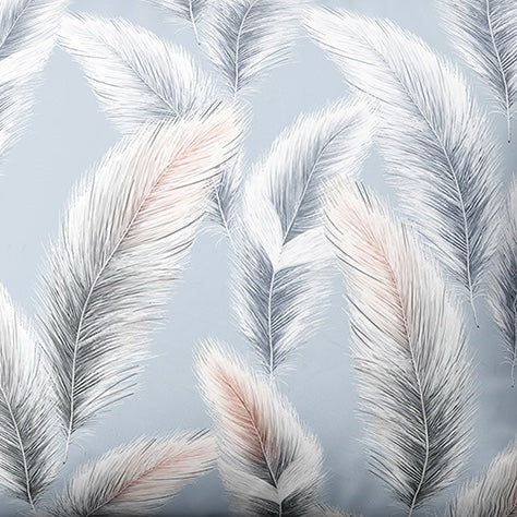 Rakstains kokvilnas audums | Feather Sky