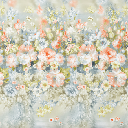 Patterned cotton fabric | Blooming Haze