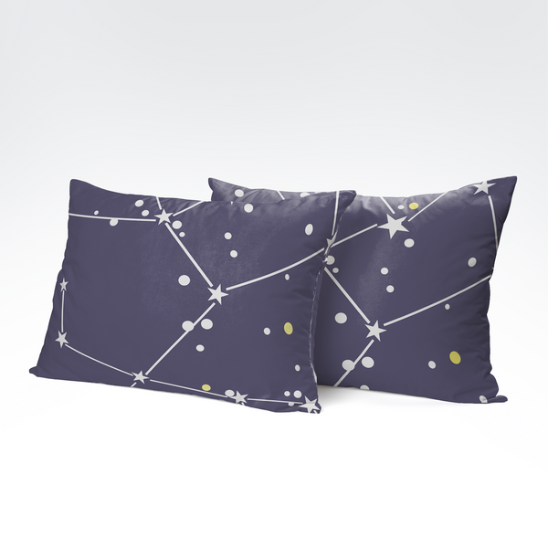 Rokdarbu kokvilnas spilvendrāna | Star Map