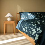 Roku darbs greznā Deluxe satīna kokvilnas gultas veļas komplekts | Vienna