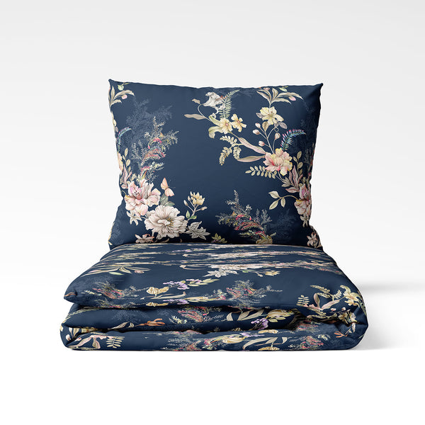 Handmade cotton duvet cover | Midnight Garden