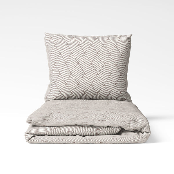 Handmade cotton duvet cover | Sand Weave