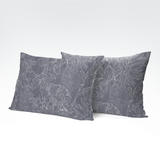 Rokdarbu kokvilnas spilvendrāna | Silver Bloom