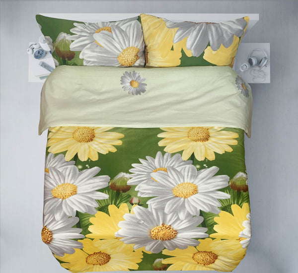 Last units of handmade cotton bedding set | Sunny Daisies