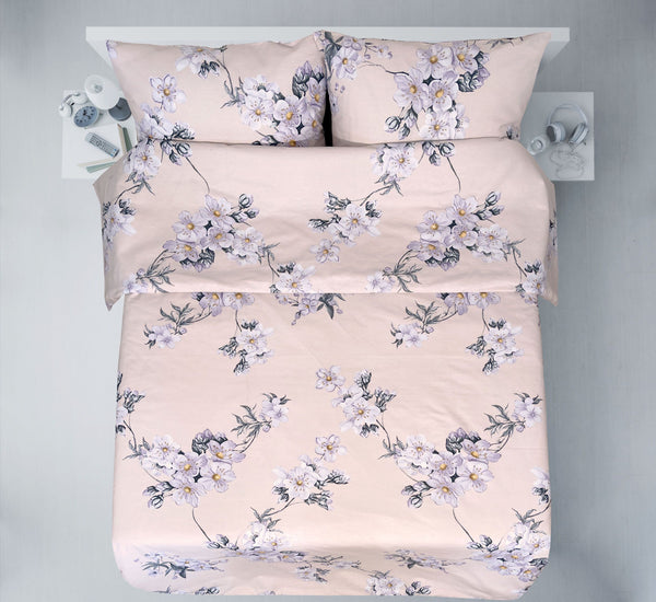 Last units of handmade cotton bedding set | Blossom Blush