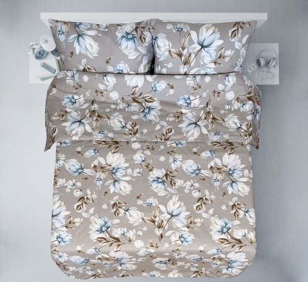 Last units of handmade cotton bedding set | Magnolia Taupe
