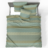 Roku darbs greznā Deluxe satīna kokvilnas gultas veļas komplekts | Tbilisi