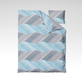 Patterned cotton fabric | Blue Current