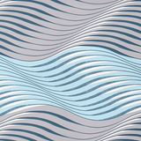 Patterned cotton fabric | Blue Current
