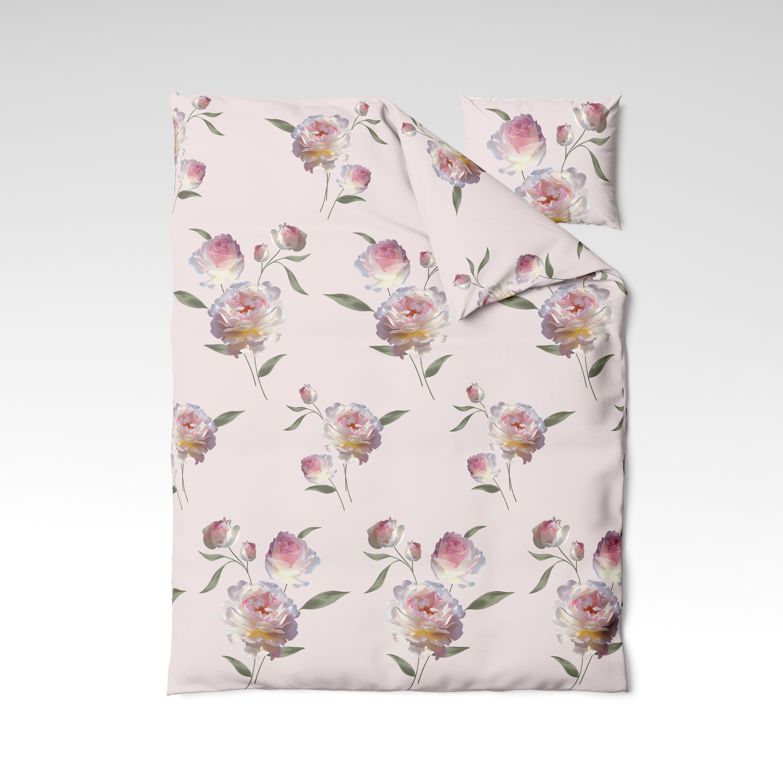 Handmade cotton bedding set | Blush Peony