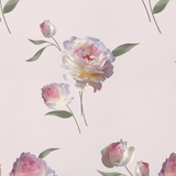 Handmade cotton pillowcase | Blush Peony