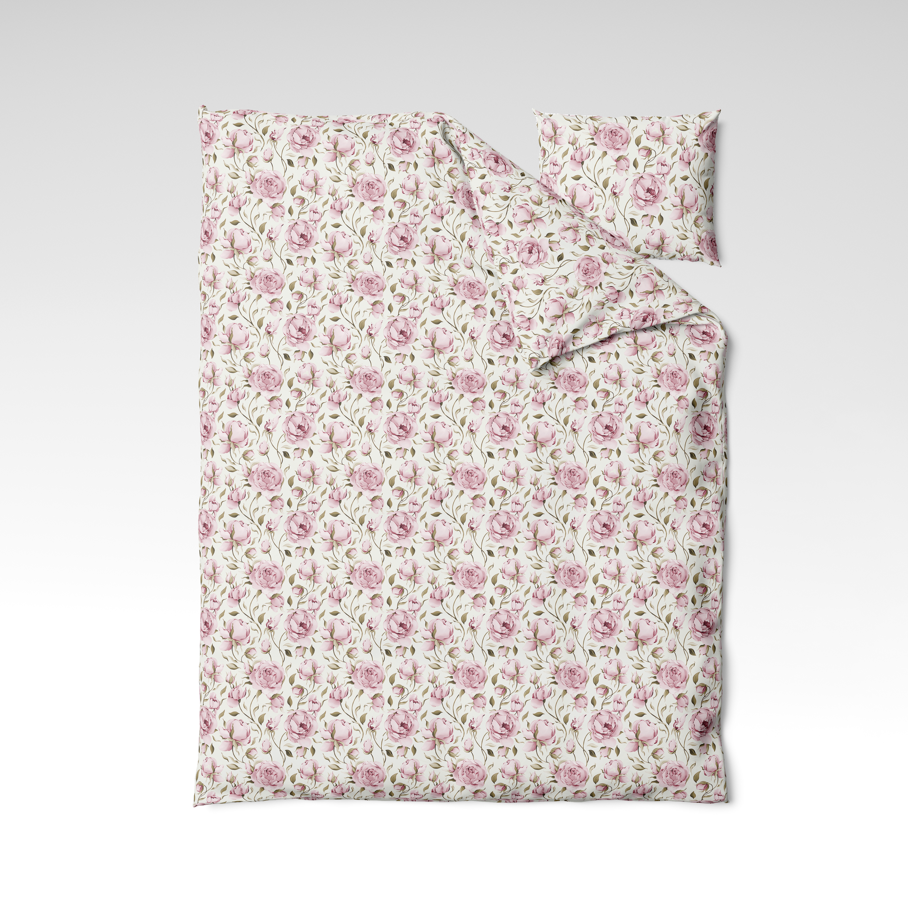 Rakstains kokvilnas audums | Blush Rose