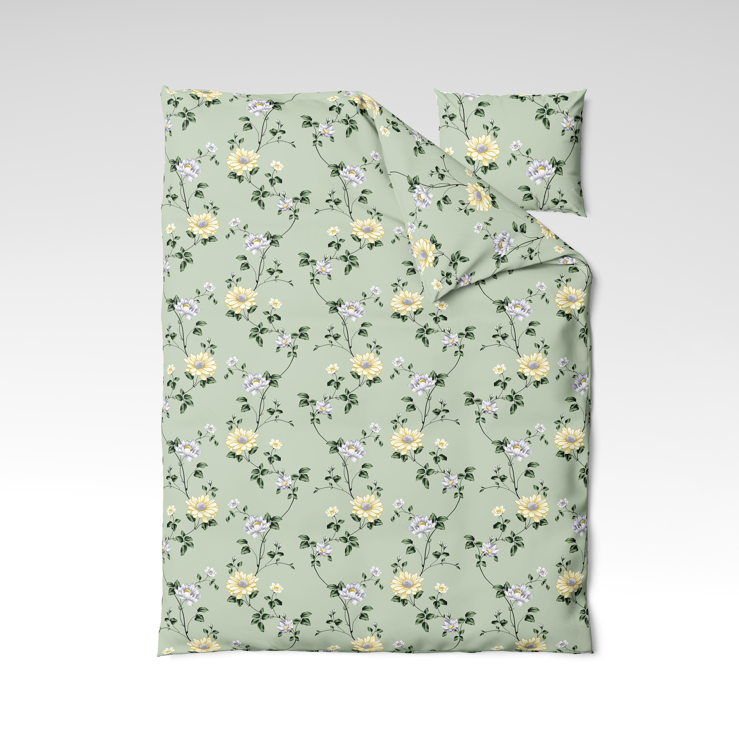 Rakstains kokvilnas audums | Daisy Vine