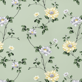 Patterned cotton fabric | Daisy Vine