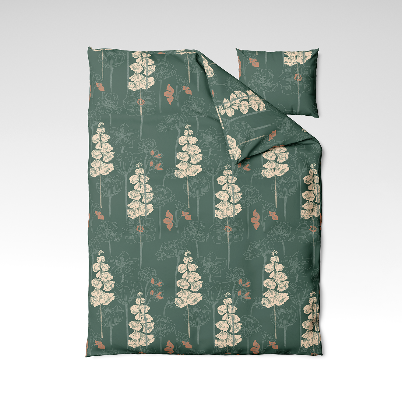 Rakstains kokvilnas audums | Forest Bells