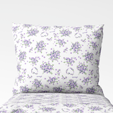 Ar rokām šūts kokvilnas spilvendrāna | Lavender Fields