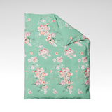 Roku darināts kokvilnas segas pārvalks | Mint Blossom
