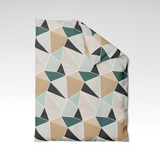 Roku darināts kokvilnas segas pārvalks | Mosaic Green