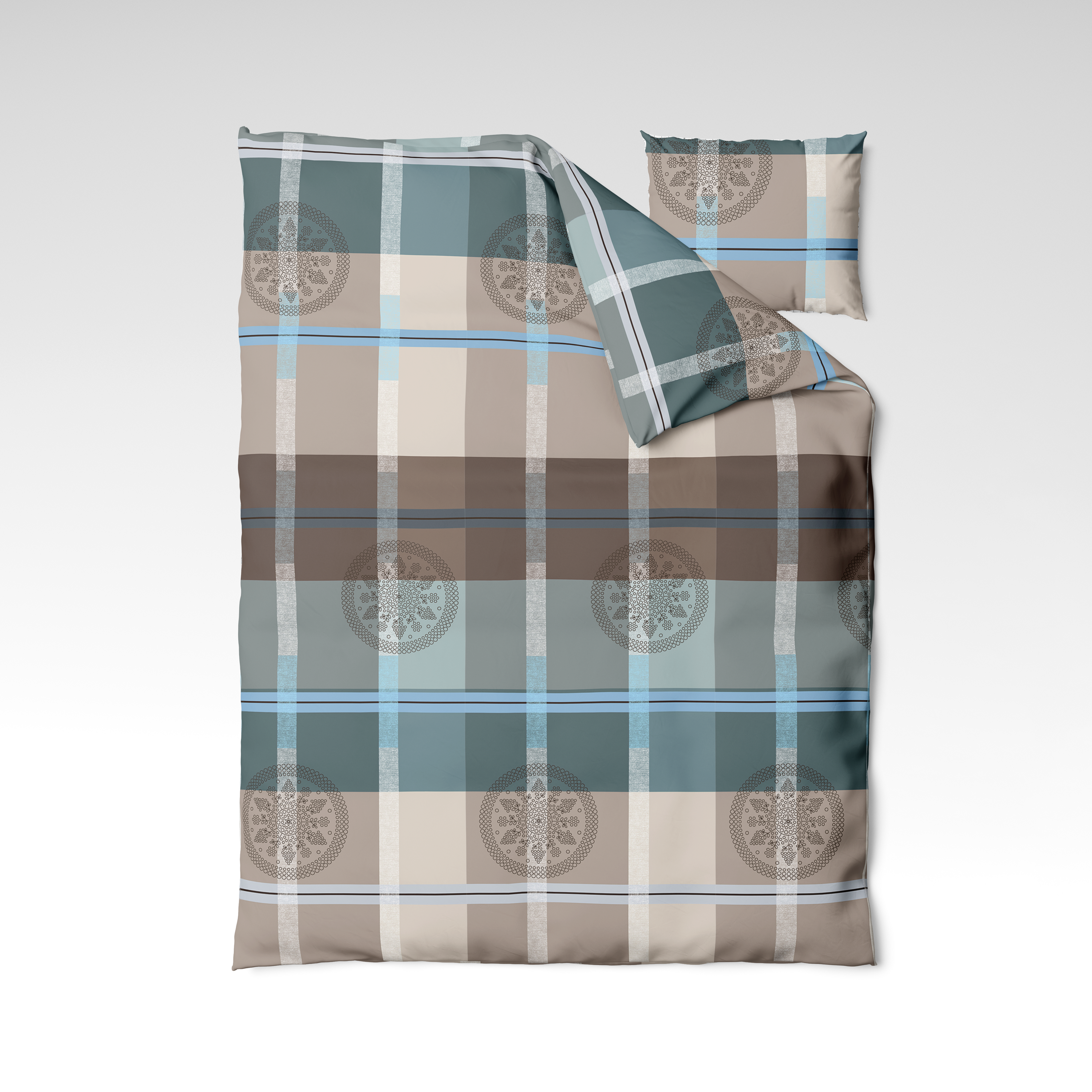 Rakstains kokvilnas audums | Nordic Plaid