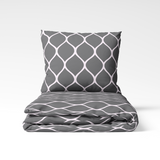 Handmade cotton bedding set | Silver Trellis