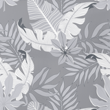 Rakstains kokvilnas audums | Silver Tropics