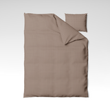 Handmade cotton bedding set | Taupe Lattice