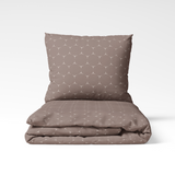 Handmade cotton bedding set | Taupe Trellis