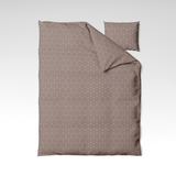 Handmade cotton bedding set | Taupe Trellis