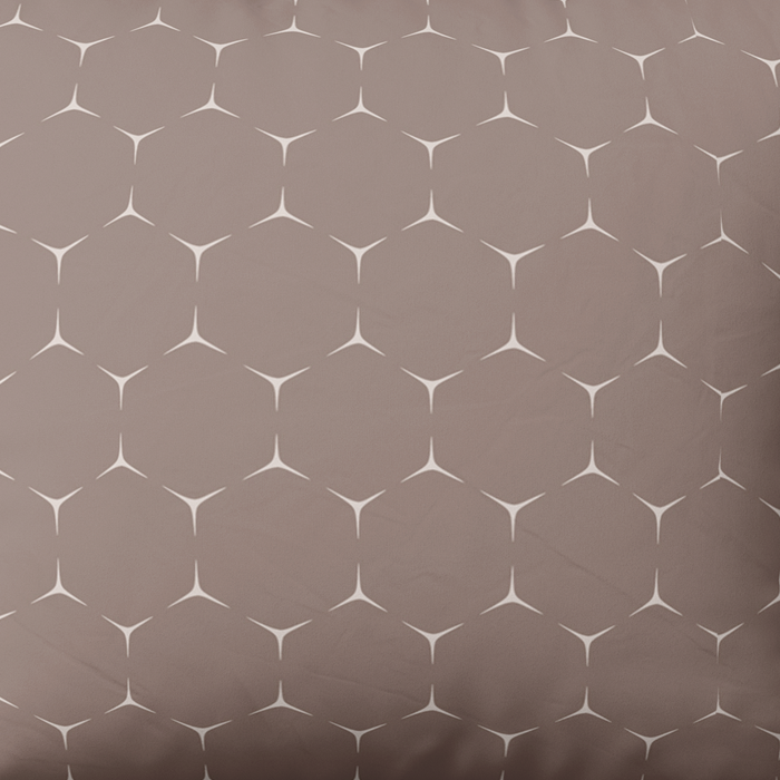 Handmade cotton bedding set | Taupe Trellis