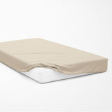 Jersey fitted sheet | Parchment