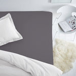 Sewn PREMIUM satin fitted sheet with elastic | Excalibur - Kokvilnas audums