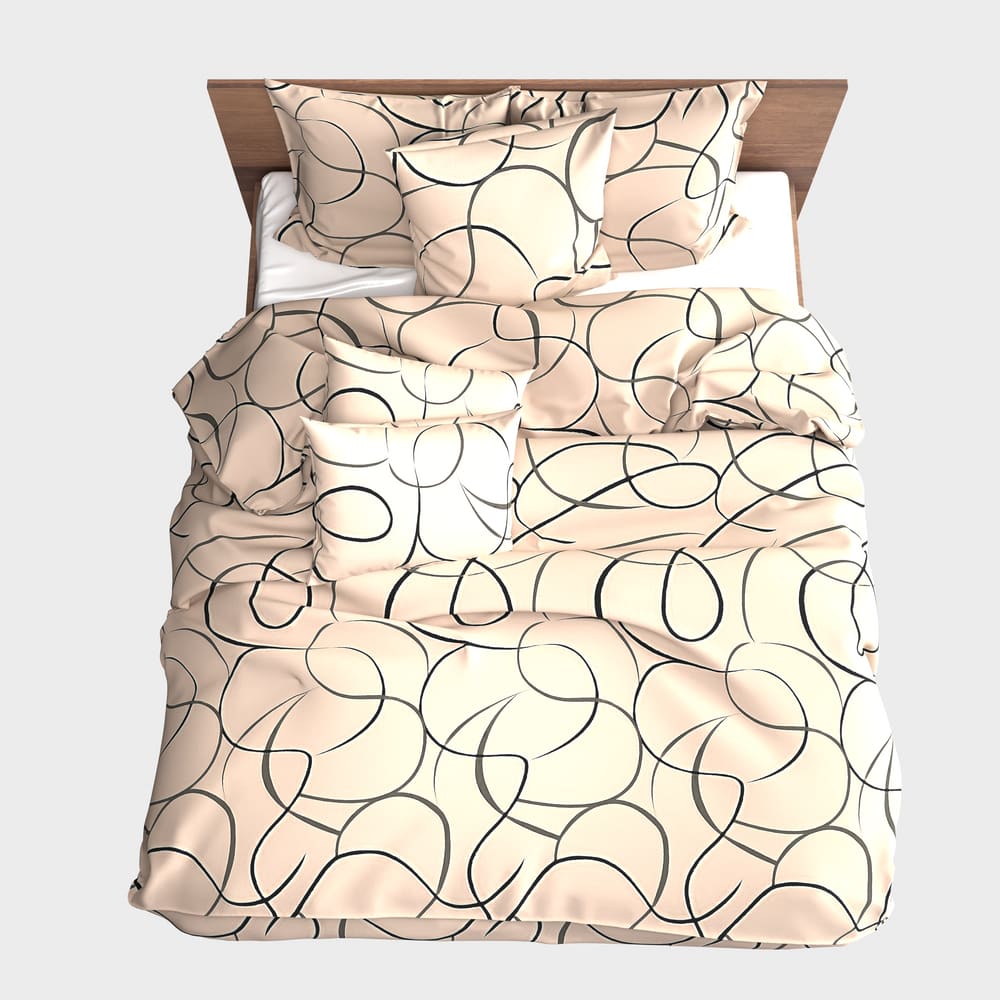 Šūts kokvilnas gultas veļas komplekts | Tangle - Šūts