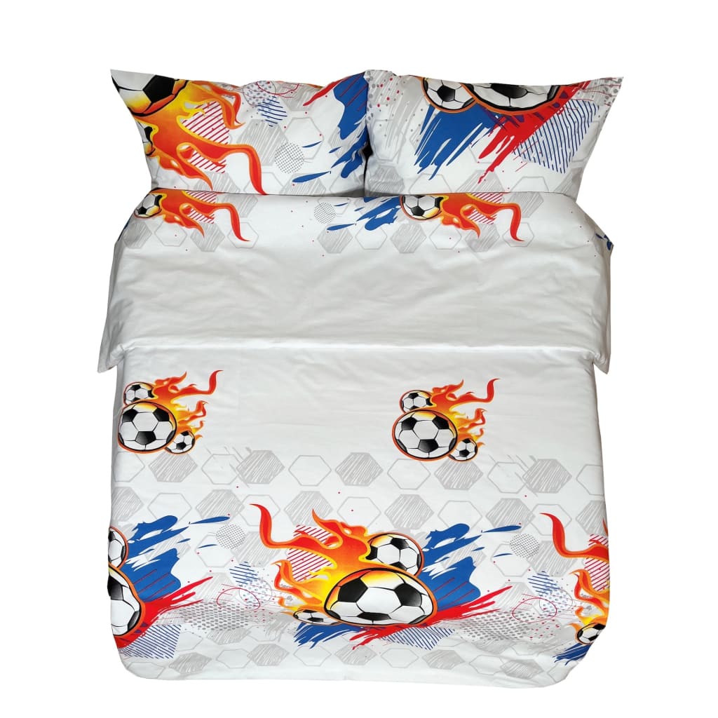 Sewn cotton duvet cover | Football - Sewn