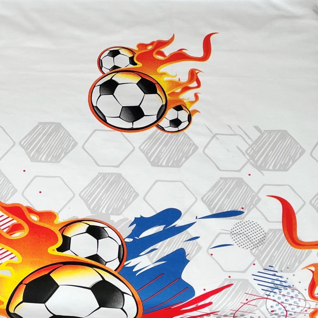 Sewn cotton duvet cover | Football - Sewn