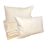 Zosu pūku un spalvu divguļamā sega un divi spilveni